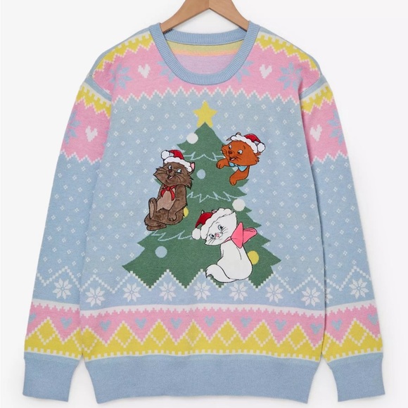 Disney‎ The Aristocats Kittens Tree Holiday Sweater — BoxLunch Exclusive - Picture 1 of 3